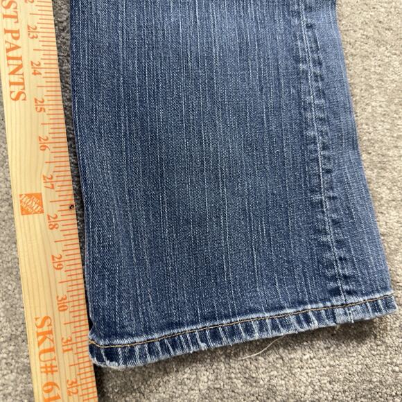 BKE Wendi Stretch Bootcut Medium Wash Denim Jeans Womens 33x31.5 Distressed Y2K - Picture 5 of 11
